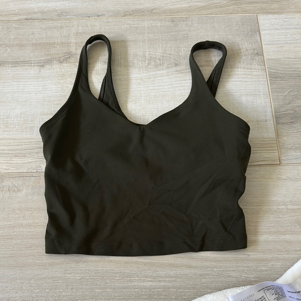 Lululemon army green align tank size 6